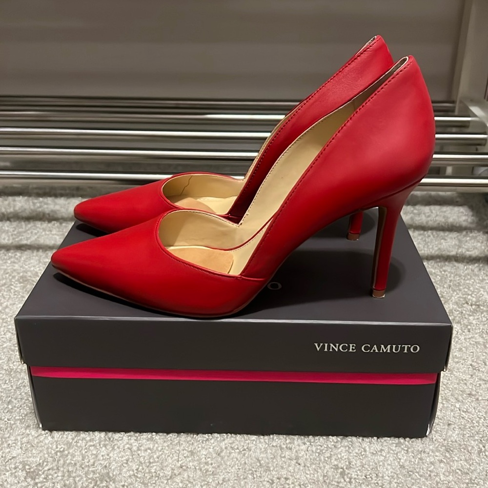 Red Leather Heel - Vince Camuto
